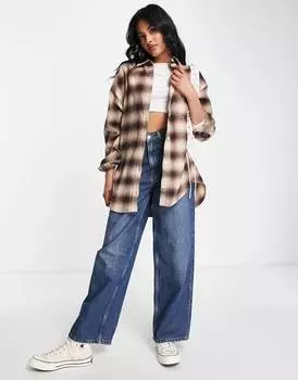 Рубашка оверсайз Levi's в коричневую клетку