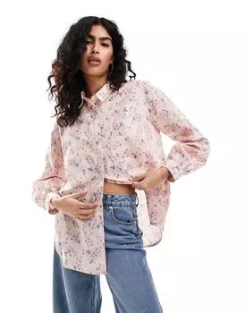 Рубашка оверсайз Miss Selfridge с цветочным принтом