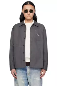 Рубашка-оверсайз Rowe из хлопка Axel Arigato, серый