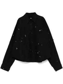 Рубашка оверсайз с длинными рукавами JNBY, черный