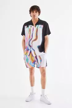 Рубашка оверсайз с коротким рукавом и короткие рубашки love tie dye pride Boohoo, черный