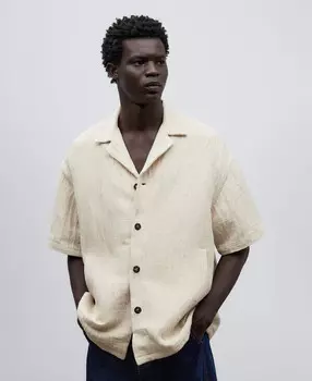 Рубашка оверсайз с короткими рукавами Adolfo Dominguez, белый