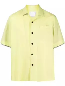 Рубашка оверсайз с короткими рукавами SACAI, желтый