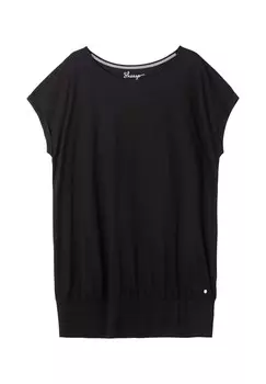 Рубашка оверсайз с широким подолом Sheego, черный