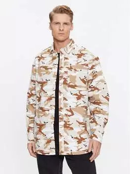 Рубашка оверсайз Tommy Jeans, бежевый