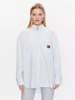Рубашка оверсайз Tommy Jeans, синий