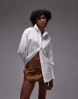 Рубашка оверсайз Topshop белого цвета