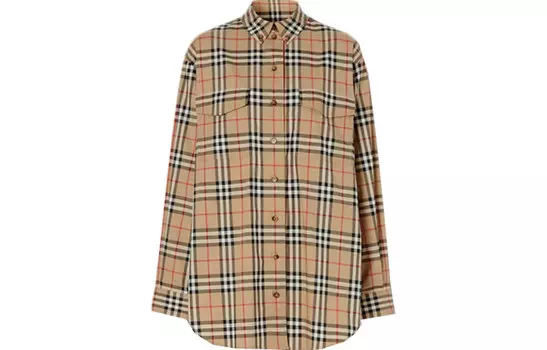 Рубашка оверсайз в клетку Burberry в винтажную клетку