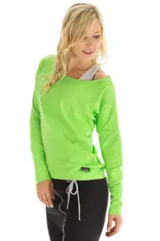 Рубашка оверсайз Winshape "Longsleeve WS2", зеленый