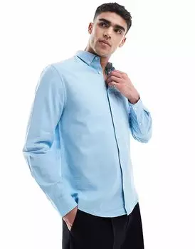 Рубашка оксфорд ASOS DESIGN обычного голубого цвета