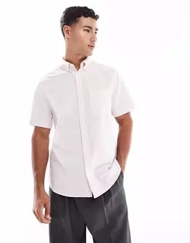 Рубашка оксфорд ASOS DESIGN розового цвета