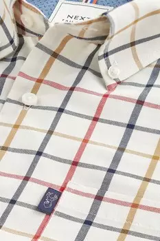 Рубашка Oxford Easy Iron на пуговицах Next, бежевый
