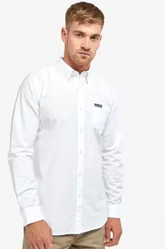 Рубашка Оксфорд из 100% хлопка кинетическая Barbour International, белый