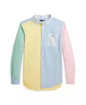 Рубашка Оксфорд из хлопка для больших мальчиков Polo Ralph Lauren, мультиколор