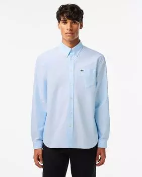 Рубашка оксфорд из хлопка стандартного кроя Lacoste, белый