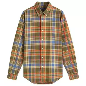 Рубашка Оксфорд из саржевого плетения с индивидуальным узором Polo Ralph Lauren, оранжевый