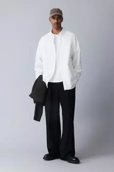 Рубашка Оксфорд классического кроя H&M, белый