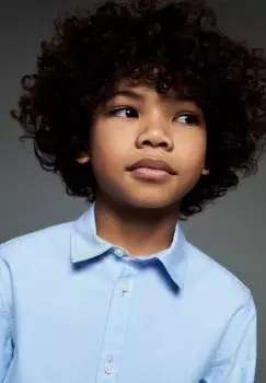 Рубашка OXFORD Mango Kids, цвет sky blue