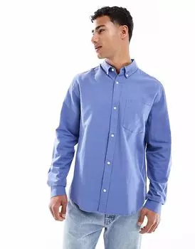 Рубашка оксфорд обычного кроя ASOS DESIGN синего цвета