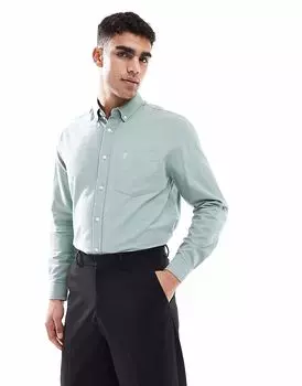 Рубашка оксфорд обычного кроя ASOS DESIGN зеленого цвета