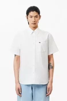 Рубашка Оксфорд с коротким рукавом Lacoste, белый