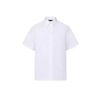 Рубашка Оксфорд с короткими рукавами LV Blason Cotton Printed Louis Vuitton, белый