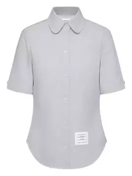 Рубашка оксфорд с короткими рукавами THOM BROWNE, серый