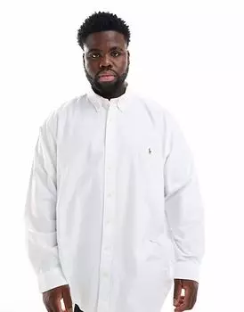 Рубашка оксфорд с логотипом Polo Ralph Lauren Big & Tall белого цвета