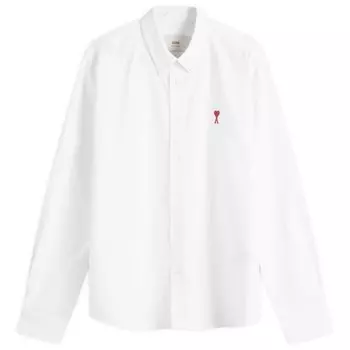 Рубашка оксфорд с застежкой в форме сердца Ami Paris, белый