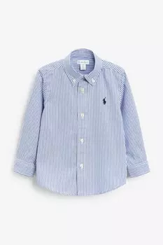 Рубашка-Оксфорд в голубую и белую полоску Polo Ralph Lauren, синий