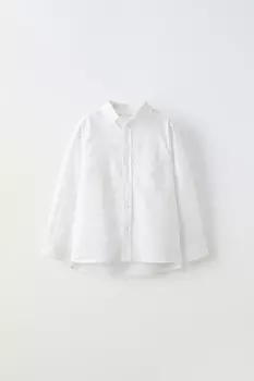 Рубашка оксфорд ZARA, белый