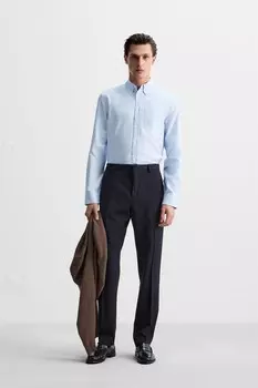 Рубашка оксфорд ZARA, небесно-голубой