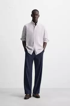 Рубашка оксфорд ZARA, полосатый