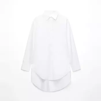 Рубашка Oysho 100% Cotton Easy Iron Long, белый