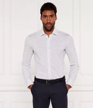 Рубашка p-hank-kent-c1-222 Slim fit Boss, белый