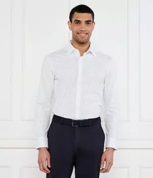 Рубашка p-hank-kent-c1-222 Slim fit Boss, белый