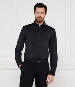 Рубашка p-hank-kent-c1-222 Slim fit Boss, черный