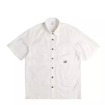 Рубашка .P. ompany otton Rip-Stop Short Sleeved Shirt C.P. Company, белый