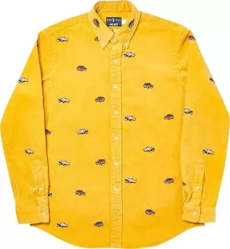 Рубашка Palace x Ralph Lauren Embroidered Corduroy GTI Shirt 'Palazzo Yellow', желтый