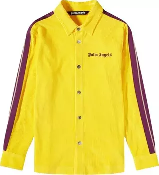 Рубашка Palm Angels Cord Fleece Track Shirt 'Yellow/Purple', желтый