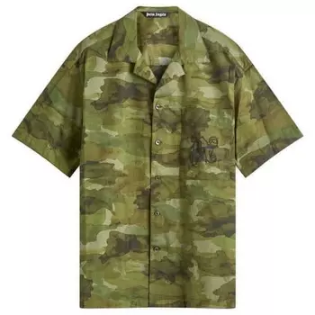 Рубашка Palm Angels камуфляжная, черный