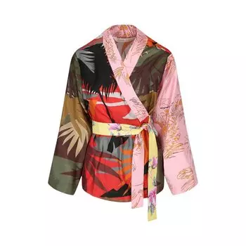 Рубашка Palm Angels Mix Print Kimono Shirt, розовый