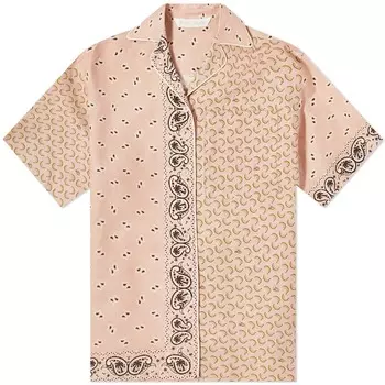 Рубашка Palm Angels Paisley Mix Bowling, розовый