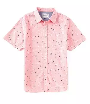 Рубашка Palm Tree с короткими рукавами Apex с флагом и гимном Flag and Anthem, красный