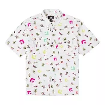 Рубашка park gym all over print shirt 'white' Converse, белый