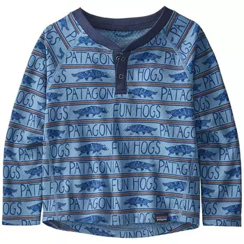 Рубашка Patagonia Capilene Midweight Henley - для младенцев, синий