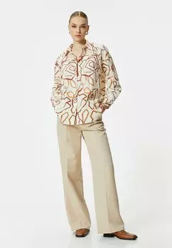 Рубашка Patterned Long Sleeve Koton, бежевая