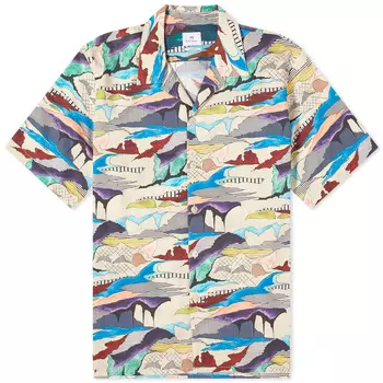 Рубашка Paul Smith Abstract Vacation, белый