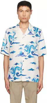 Рубашка Paul Smith Off-White & Blue Regular