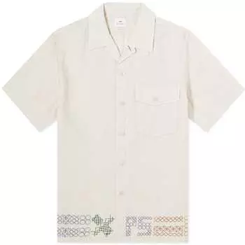 Рубашка Paul Smith Ps Embroidered Vacation Shirt, коричневый